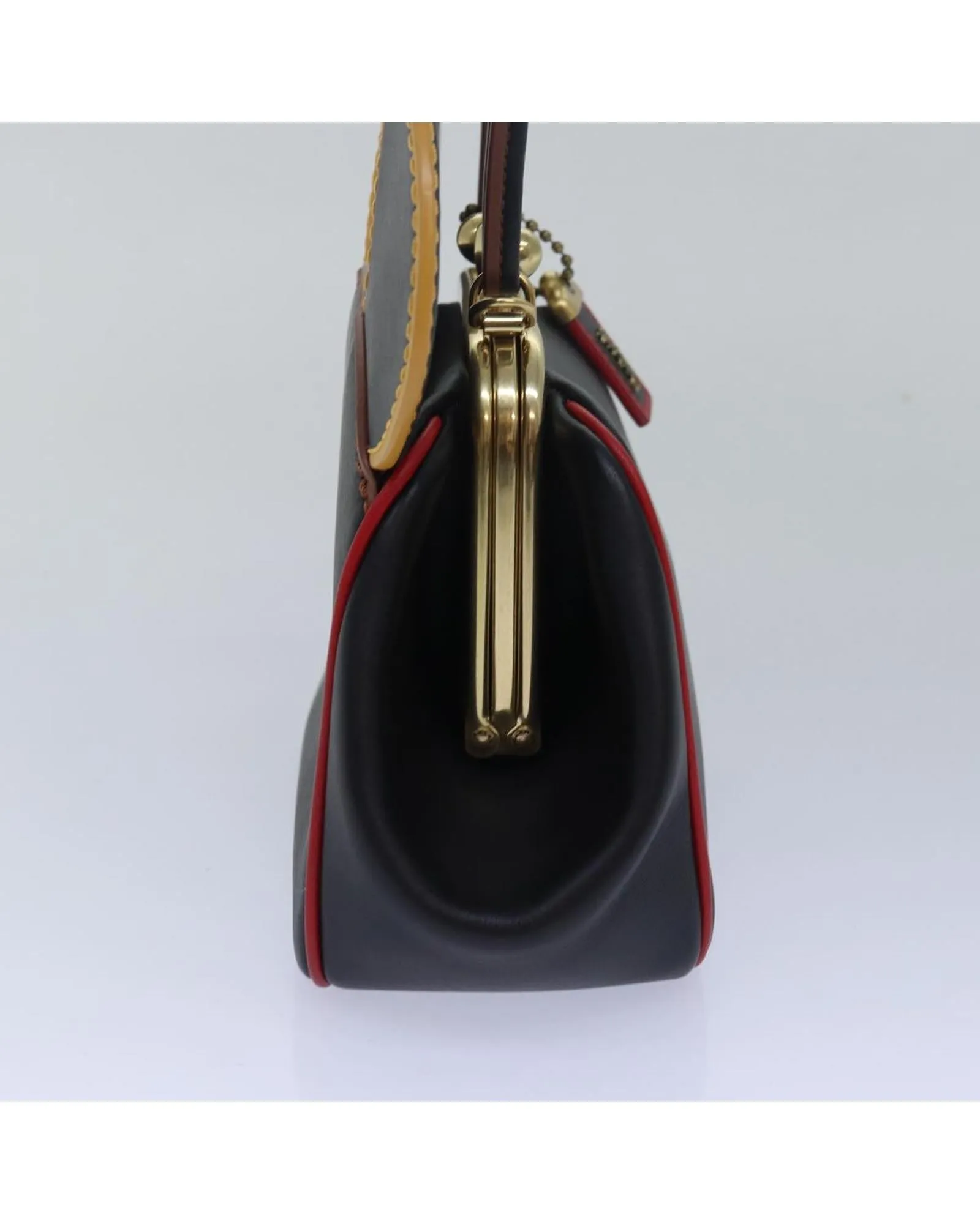 Disney Collaboration Leather 2-Way Hand Bag with Dust Bag and Shoulder Strap