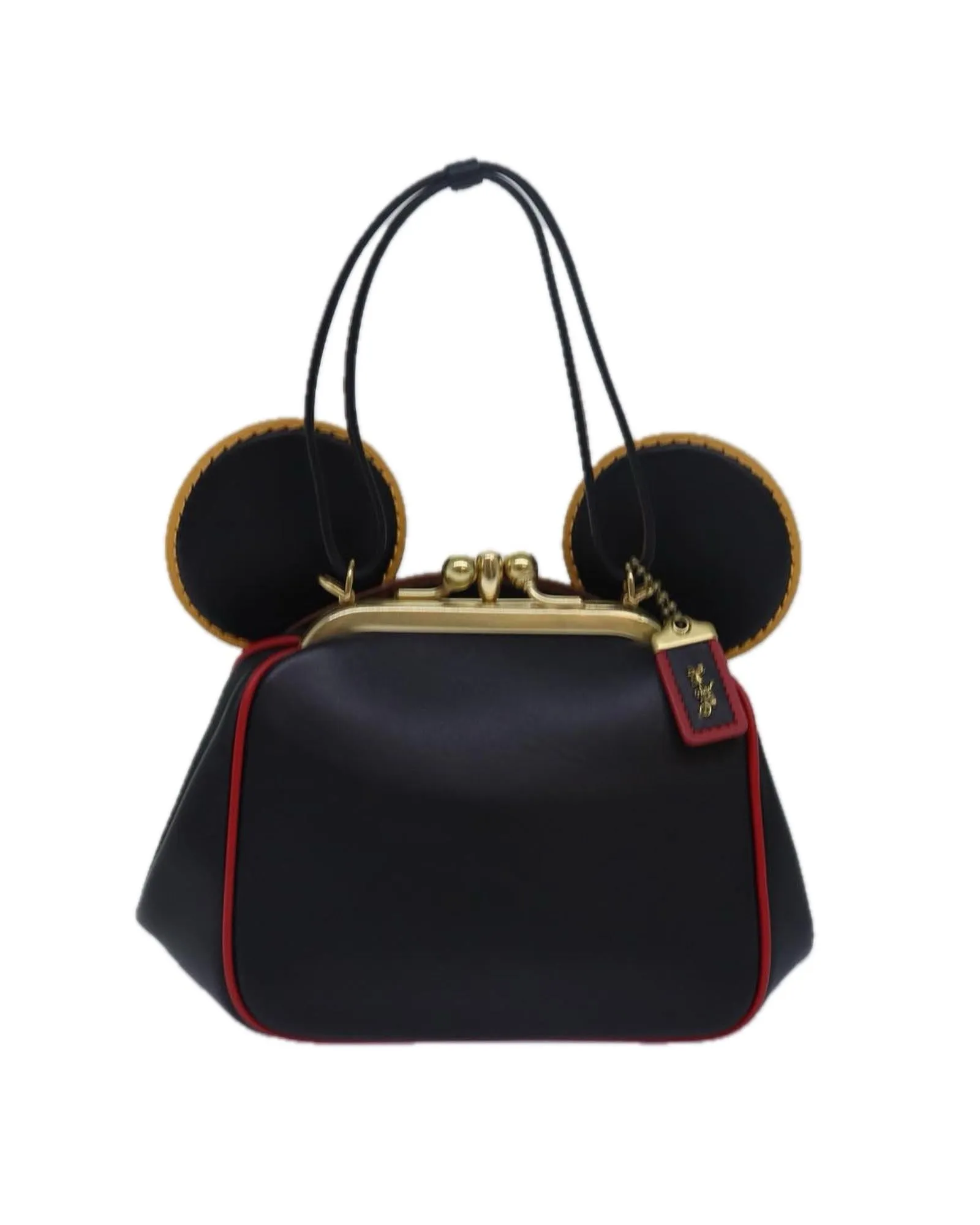 Disney Collaboration Leather 2-Way Hand Bag with Dust Bag and Shoulder Strap