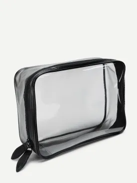 Double Zipper Clear Pouch