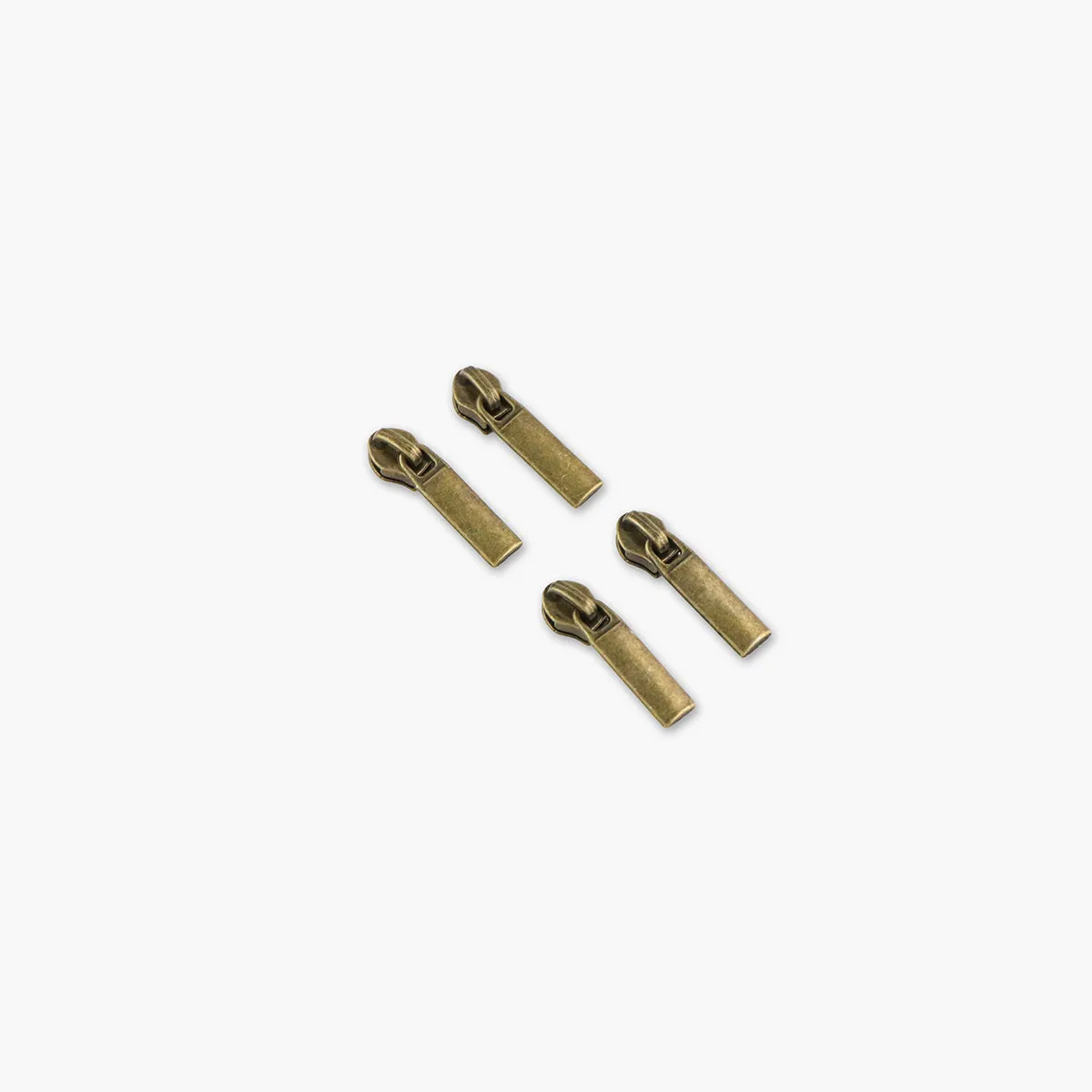 Four #3 Rectangle Zipper Pulls