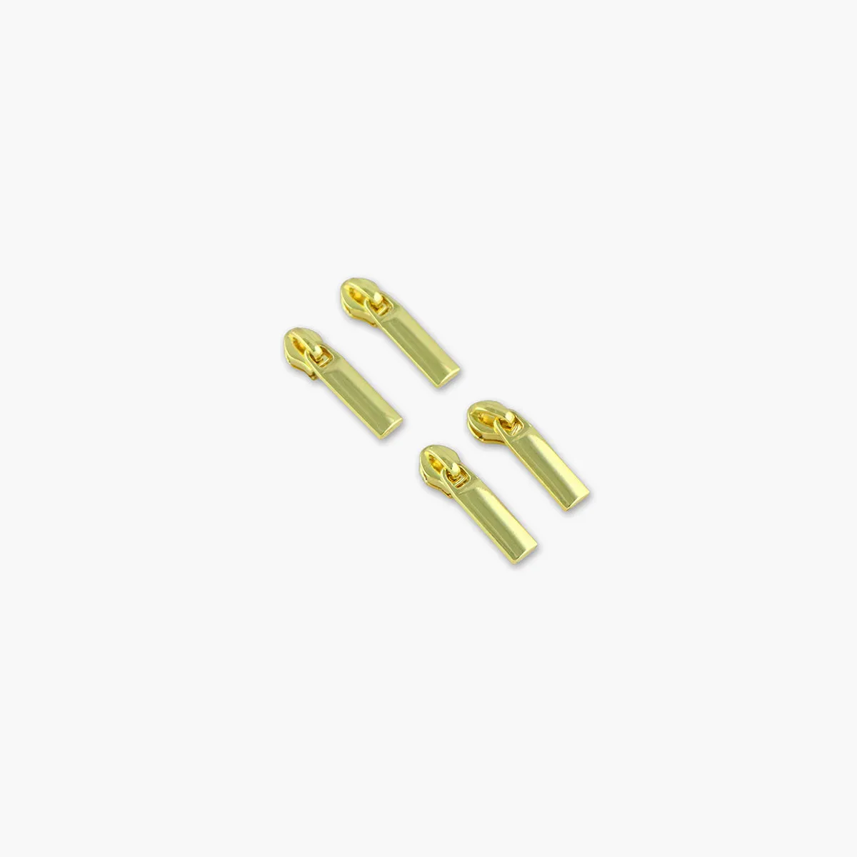 Four #3 Rectangle Zipper Pulls