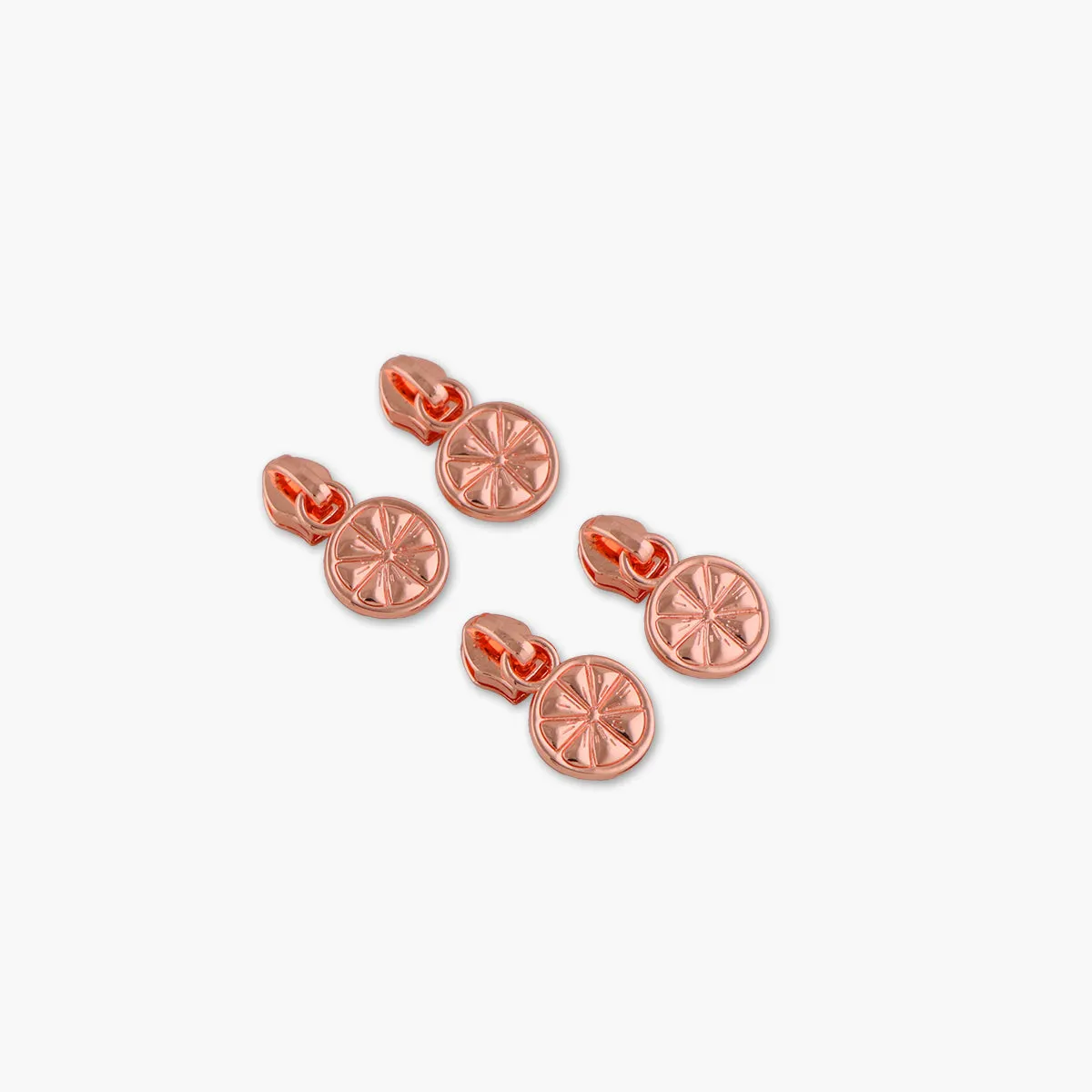 Four Citrus Slice Zipper Pulls