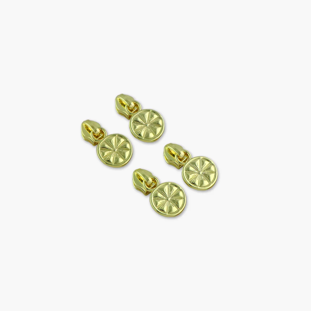 Four Citrus Slice Zipper Pulls