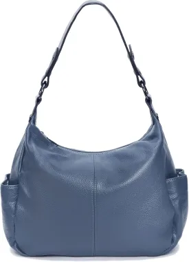 Genuine Leather Purses for Women Hobo Crossbody Bags Casual Work Shoulder Bag with Adjustable Strap