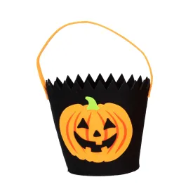 Gisela Graham Felt Halloween Pumpkin Bucket