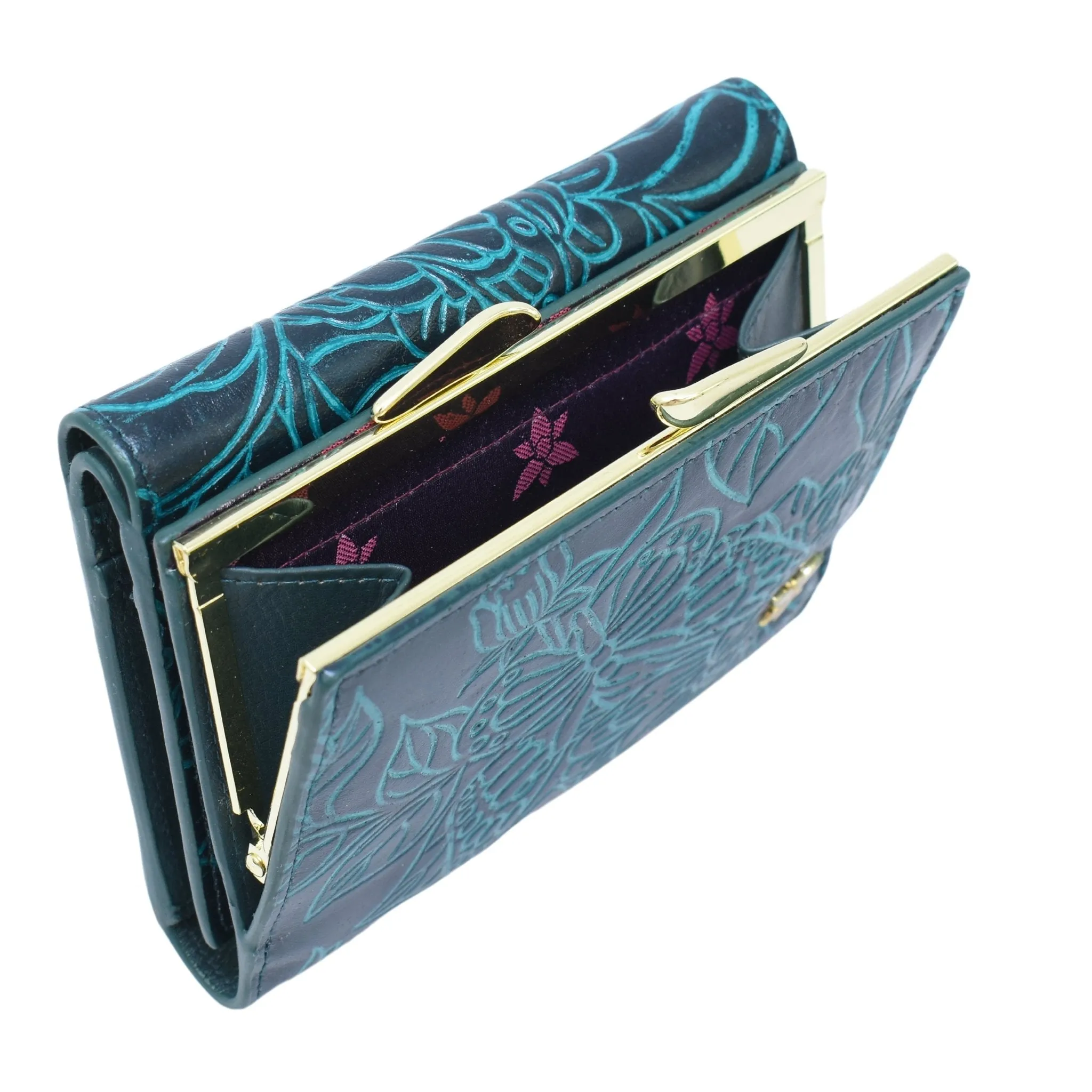 Hand Painted Two-Fold Wallet with RFID