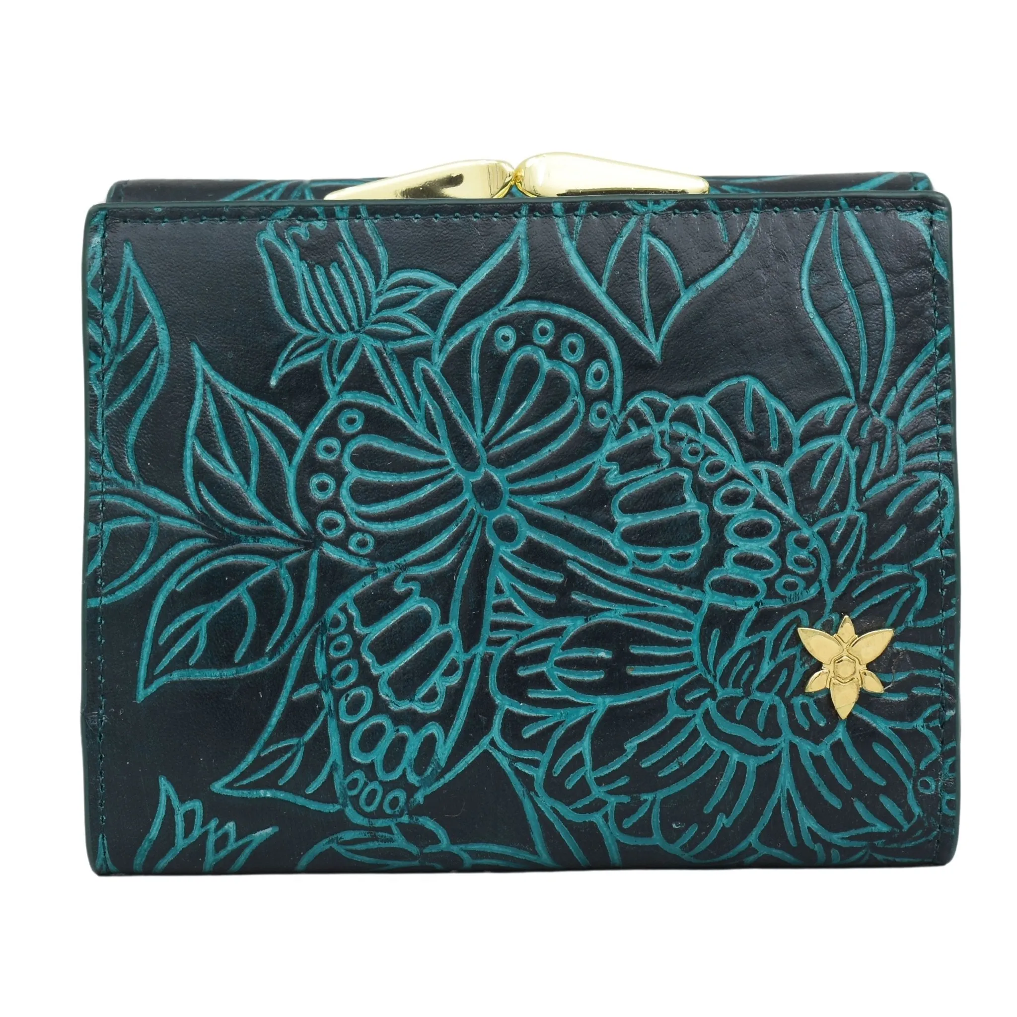 Hand Painted Two-Fold Wallet with RFID