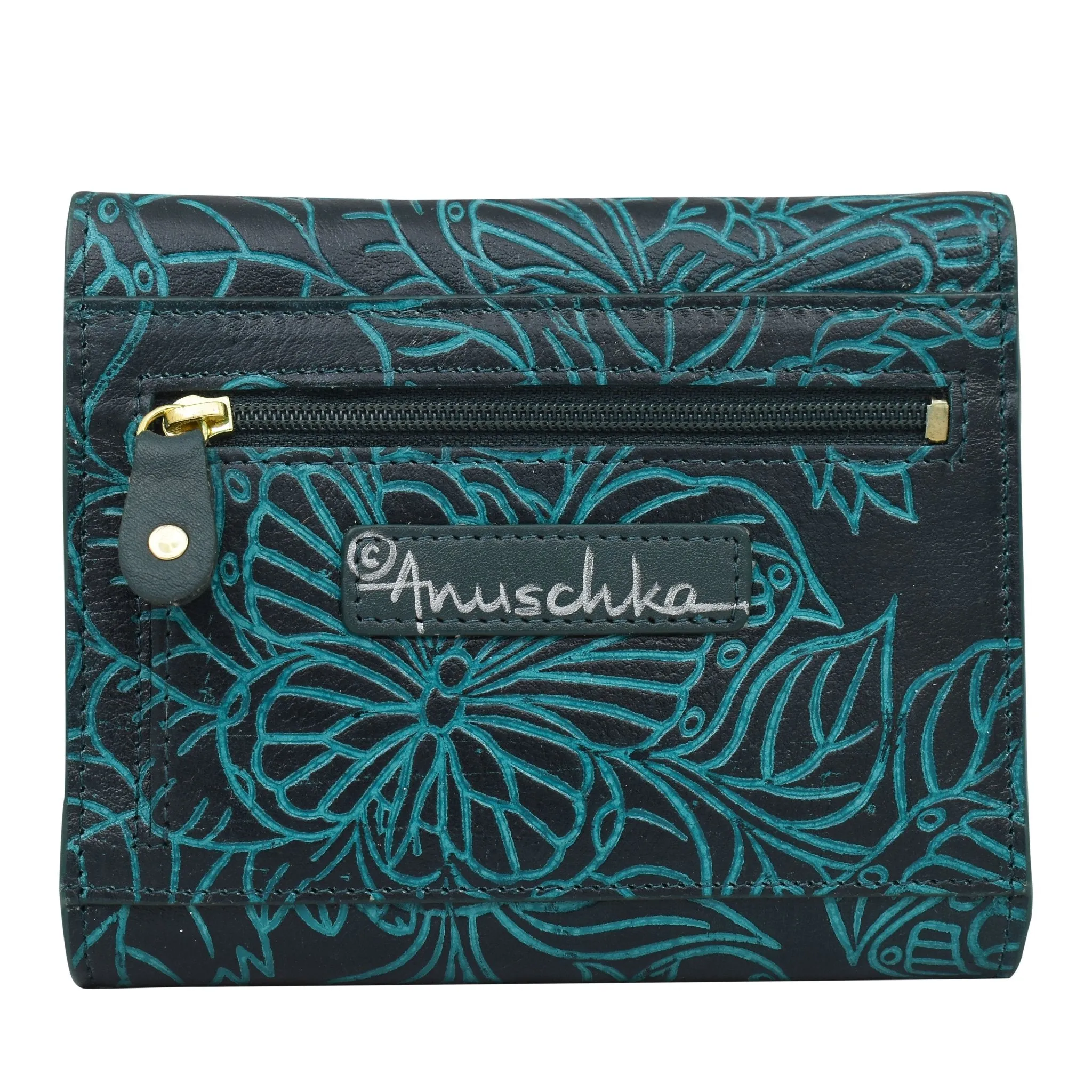 Hand Painted Two-Fold Wallet with RFID