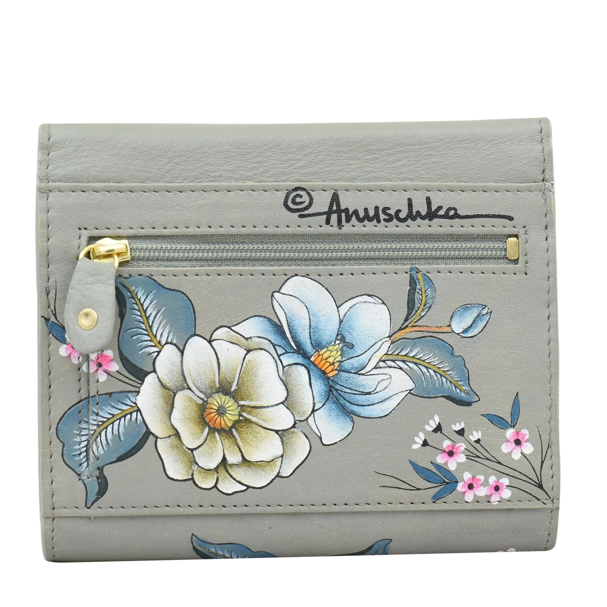 Hand Painted Two-Fold Wallet with RFID