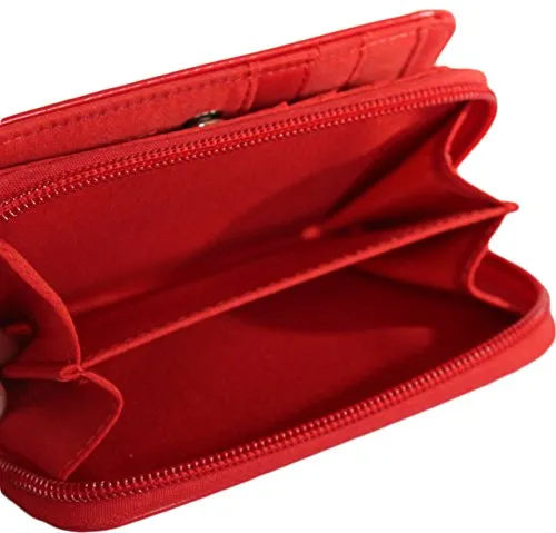 Kukubird Medium Purse Owl's in Tree - Red