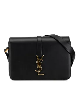 Leather Flap Shoulder Bag with Slip and Zip Pockets