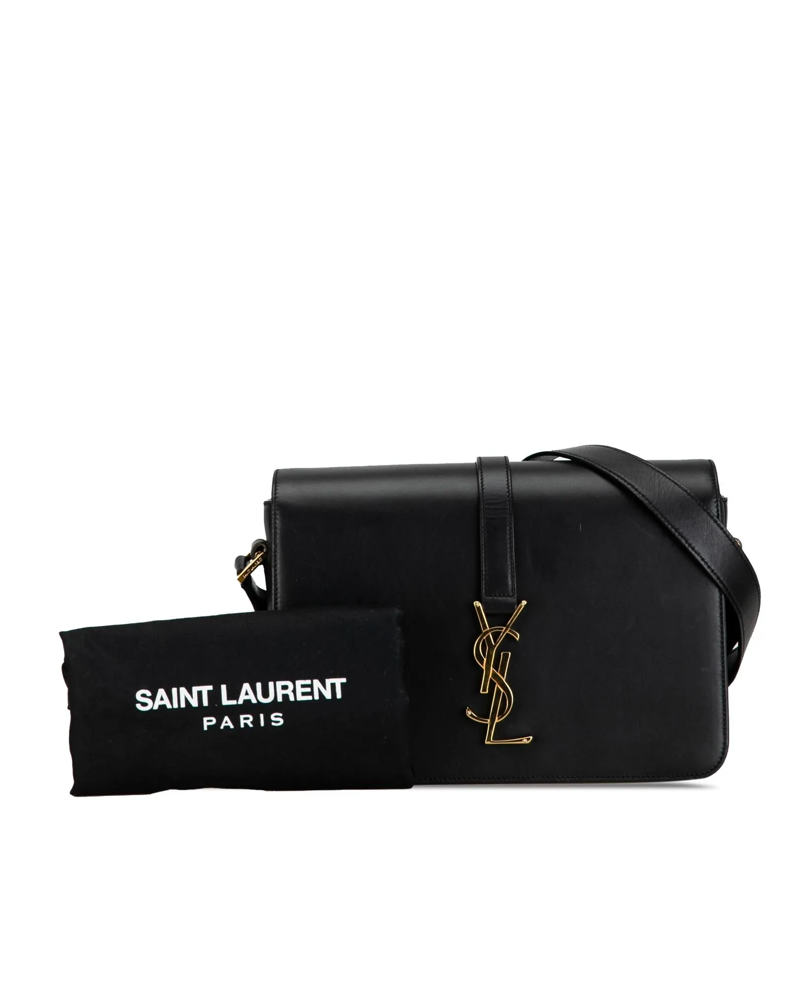 Leather Flap Shoulder Bag with Slip and Zip Pockets