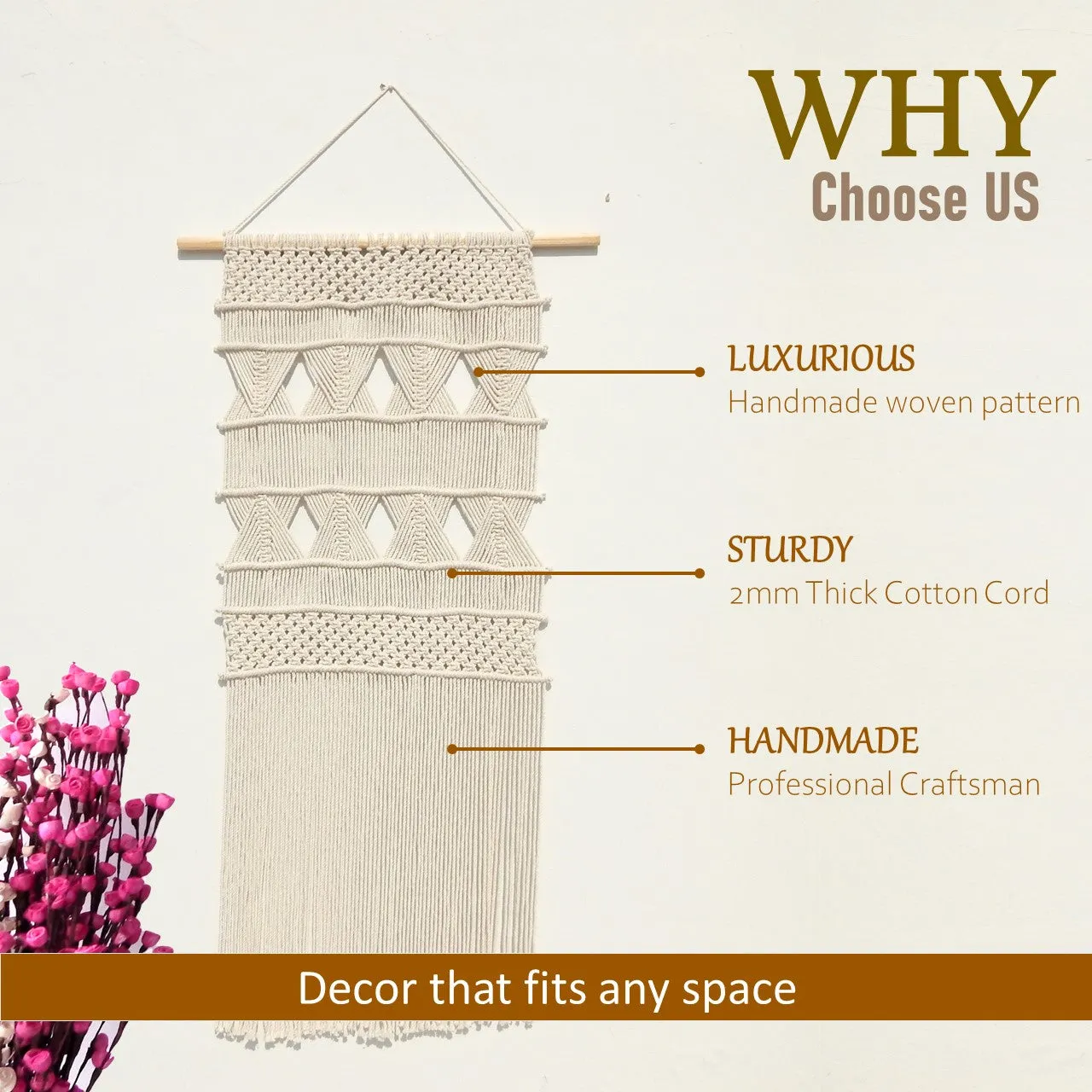 Macrame Boho Wall Hanging