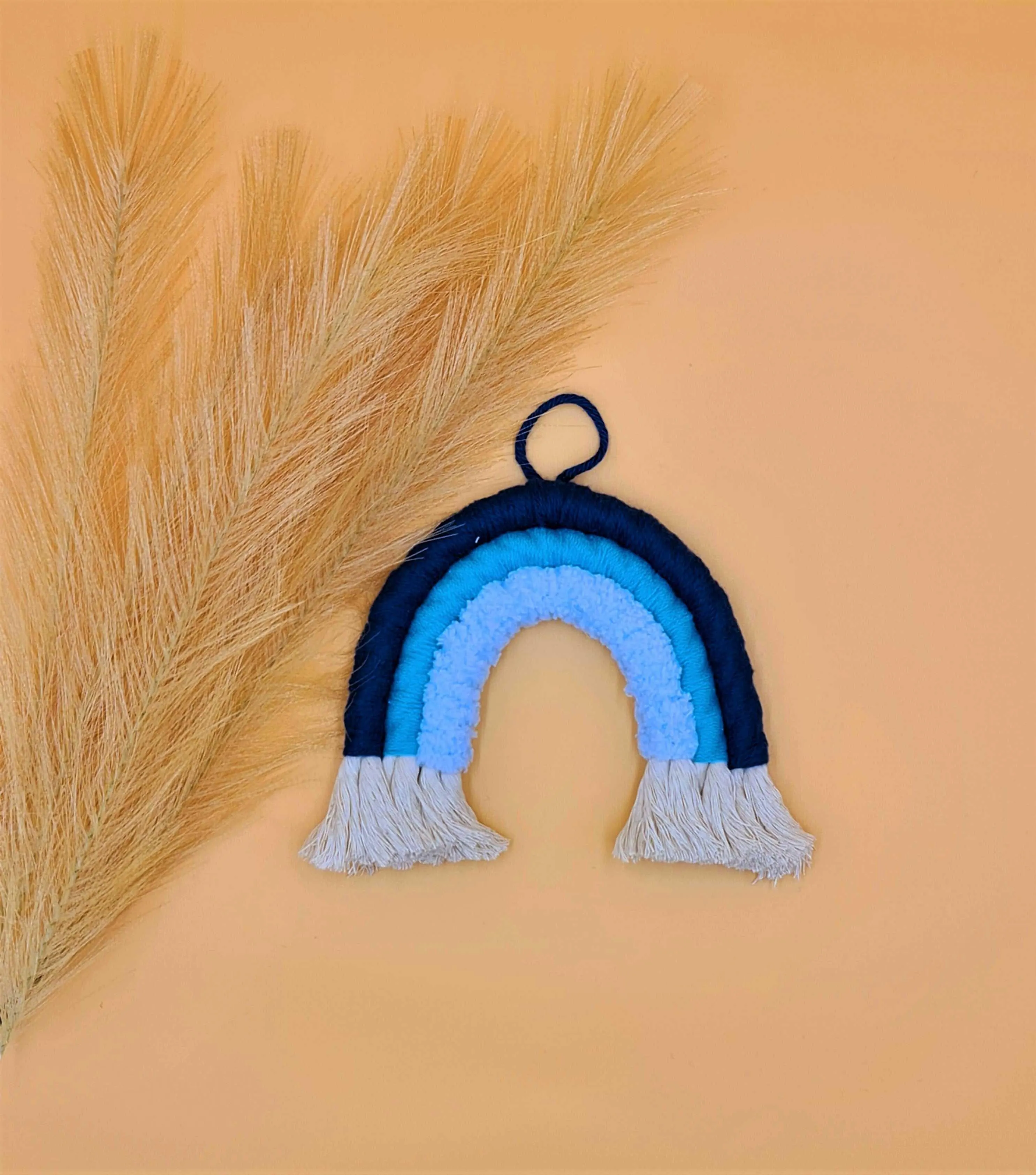 Macrame Rainbow Car Charm  | Boho Accessories | 3 colours