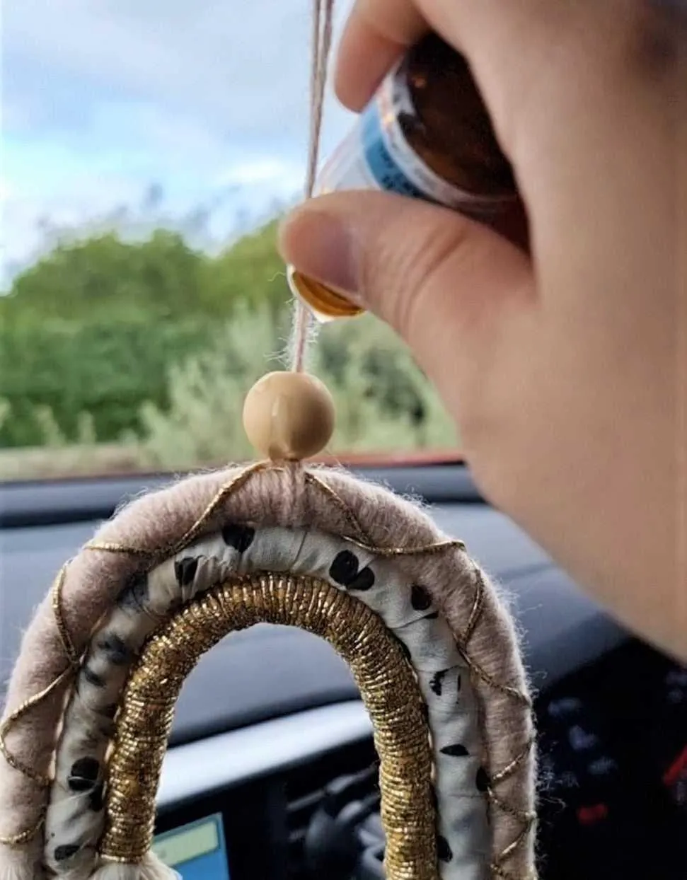Macrame Rainbow Car Charm  | Boho Accessories | 3 colours