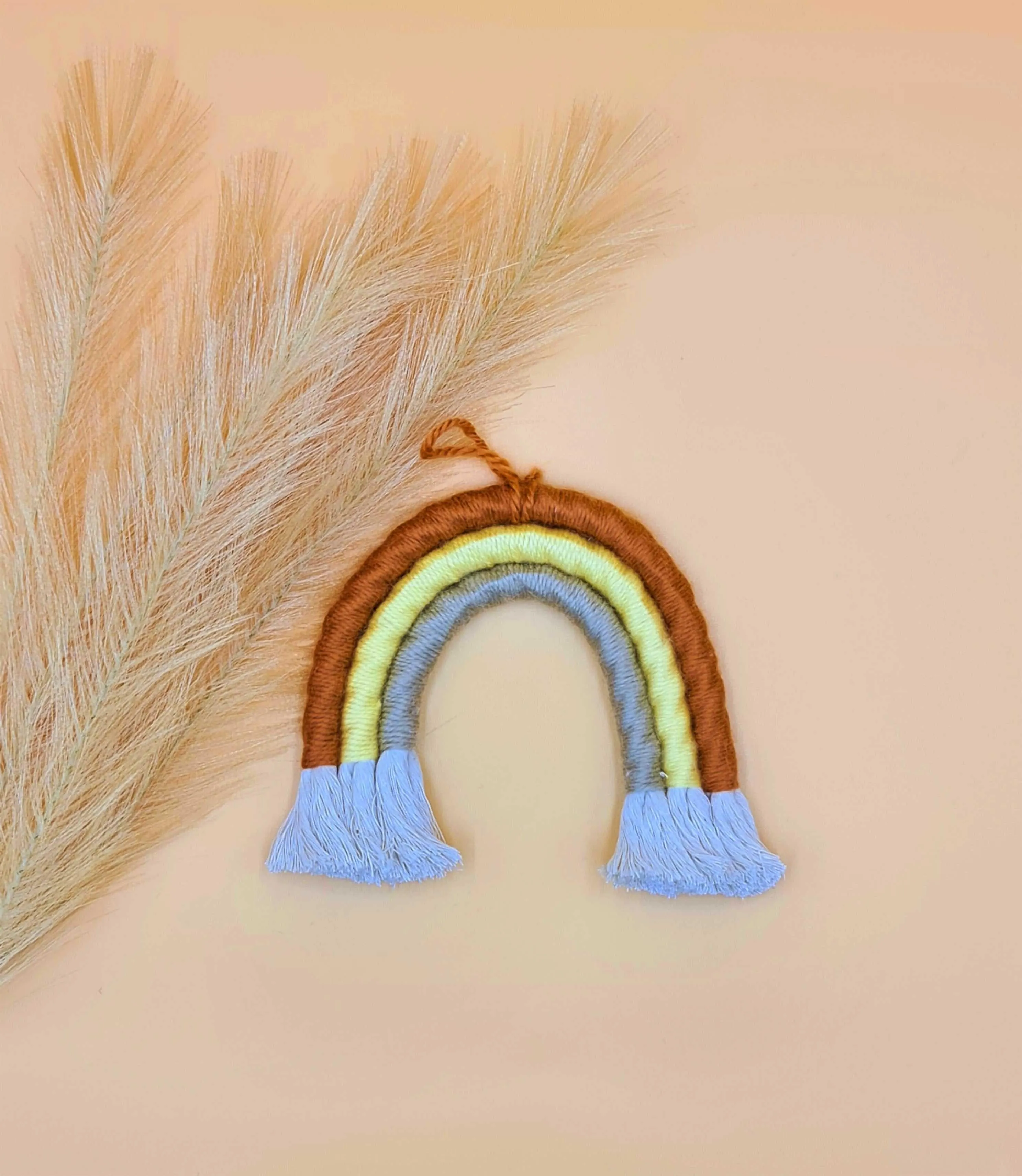 Macrame Rainbow Car Charm  | Boho Accessories | 3 colours