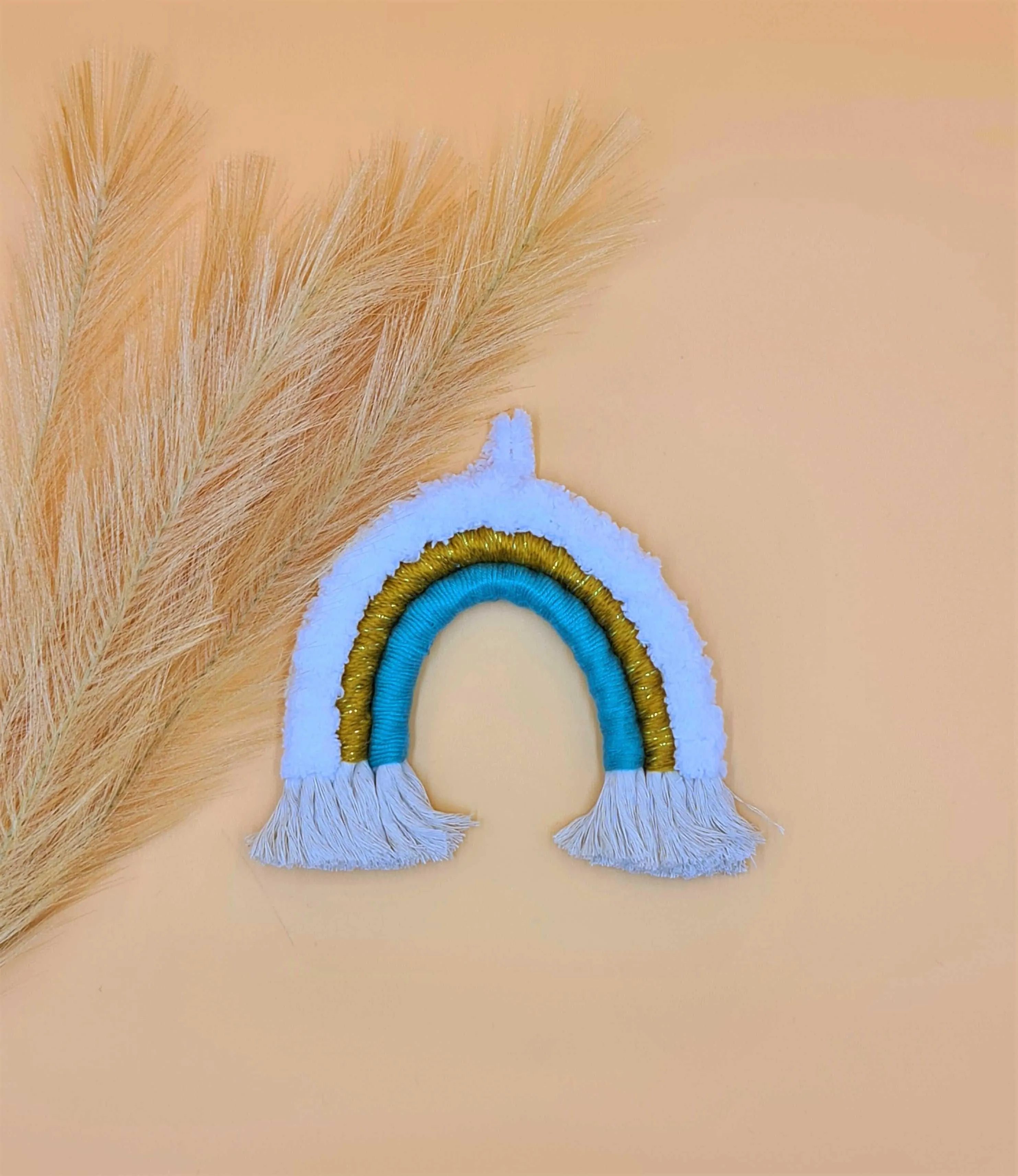 Macrame Rainbow Car Charm  | Boho Accessories | 3 colours