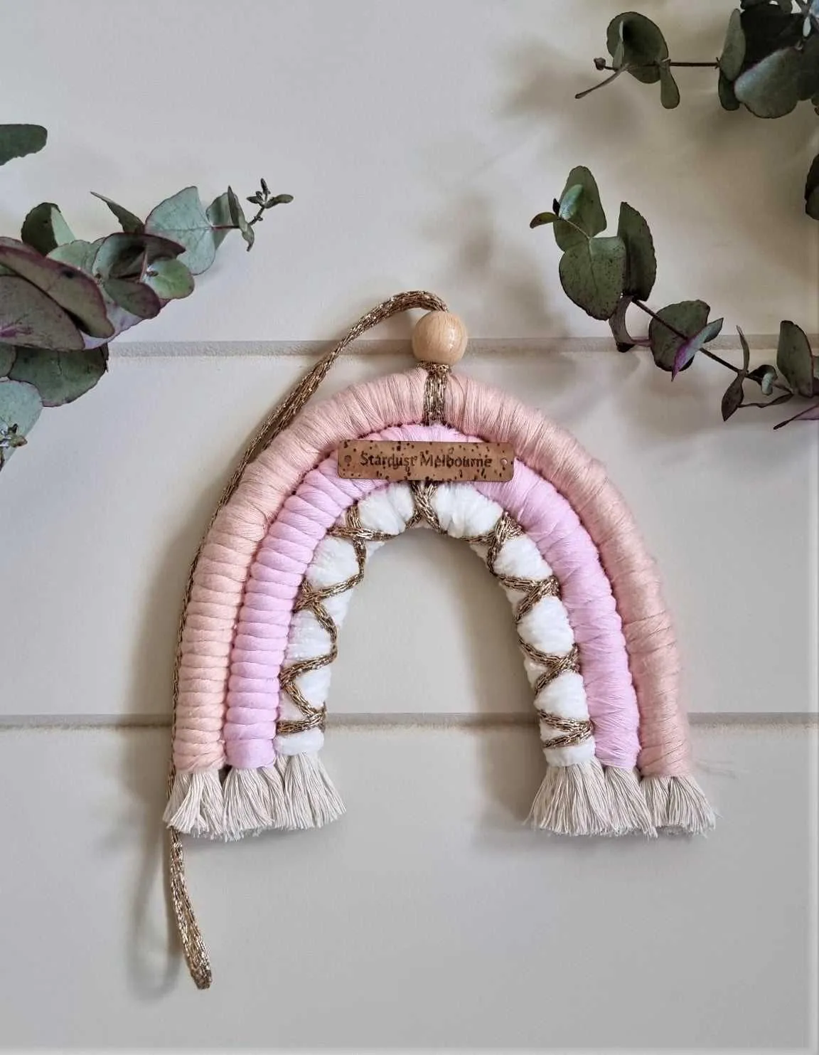 Macrame Rainbow Car Charm  | Boho Accessories | 3 colours