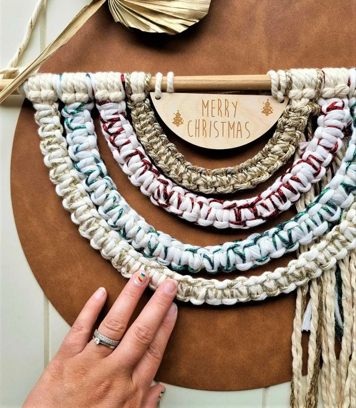 Macrame Rainbow Wall Hanging | Merry Christmas