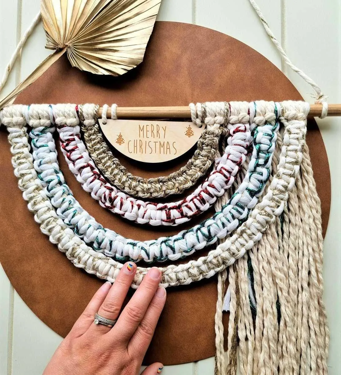 Macrame Rainbow Wall Hanging | Merry Christmas
