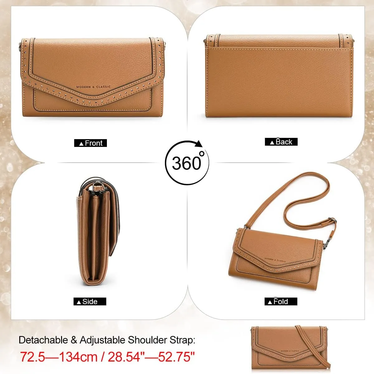 MEITRUE Crossbody Bags For Women,Wallet Phone Purse Shoulder handbags Multi-Function Small RFID Clutch Card Holder