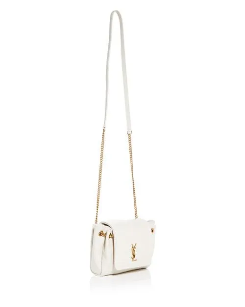 Mini Nolita Saint Laurent Quilted Leather Crossbody Bag, Ivory/Cream