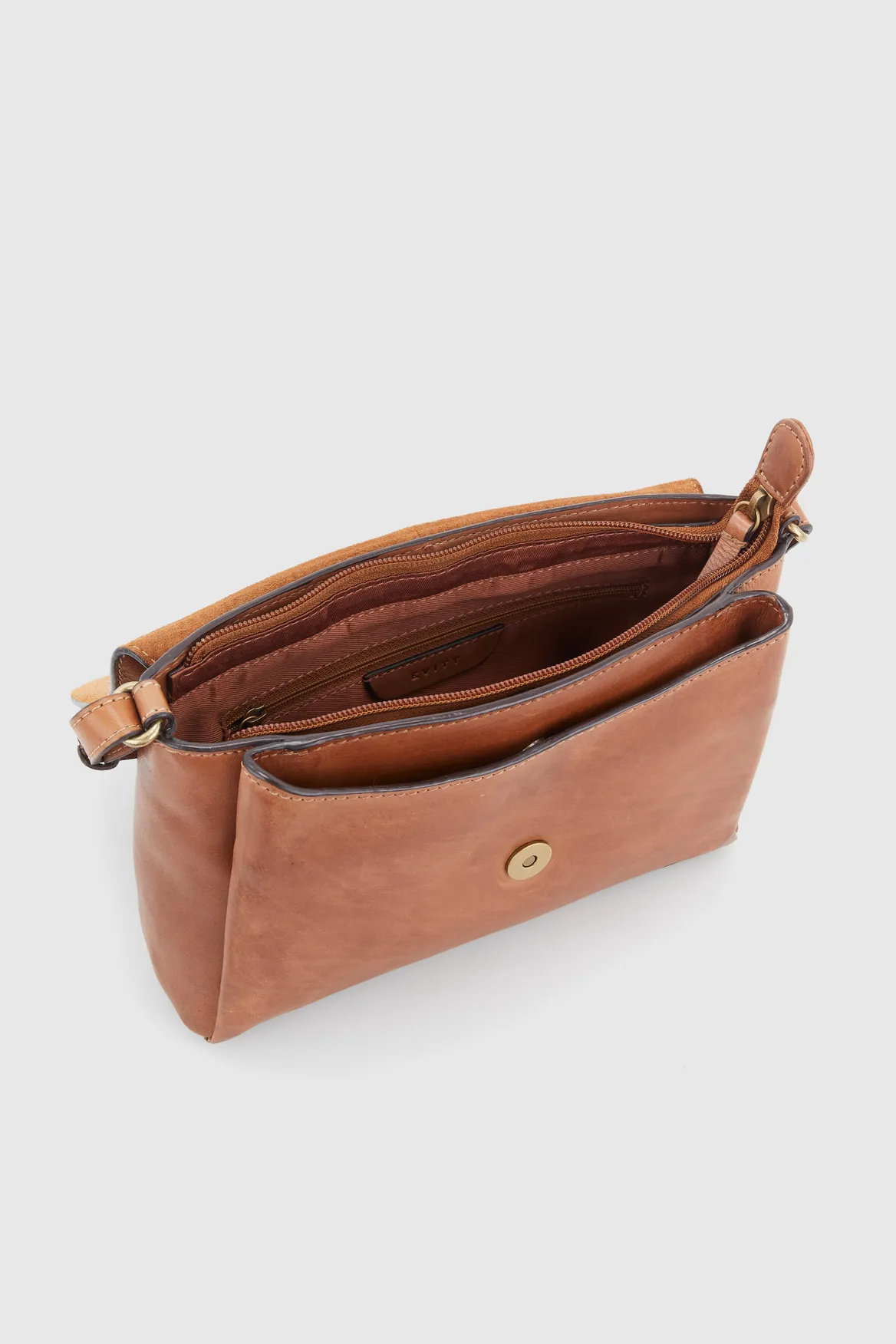 Mo Leather Flap Crossbody Bag