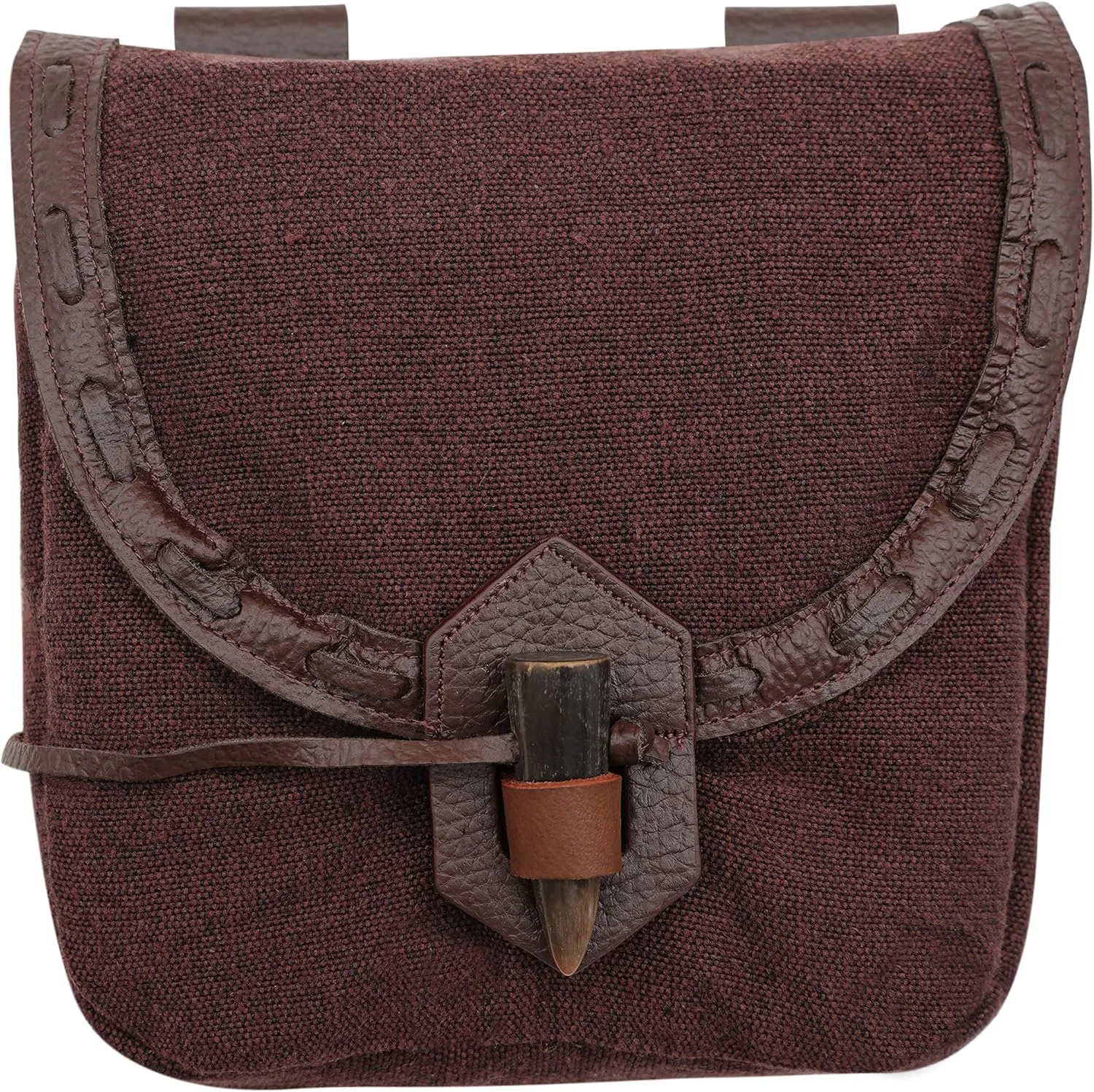 Mythrojan Viking Leather Belt Bag - Medieval & Renaissance Costume Accessories - LARP Waist Bag - Cosplay Coin Purse - Antique Vintage Coin Pouch