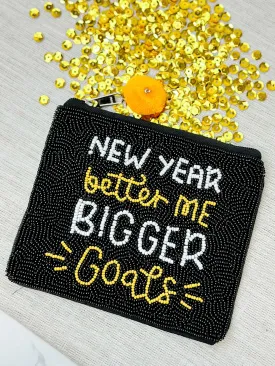 'New Year Better Me Bigger Goals' Zip Pouch
