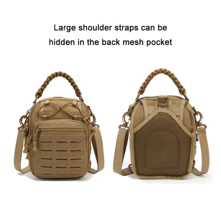 Outdoor Sports Multifunctional Laser Cutting Crossbody Bag(Black)