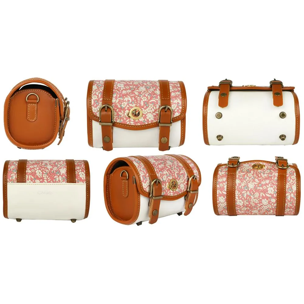 Pink Melten Leather Floral Camera Case and Wrist/ Shoulder Strap - Harper