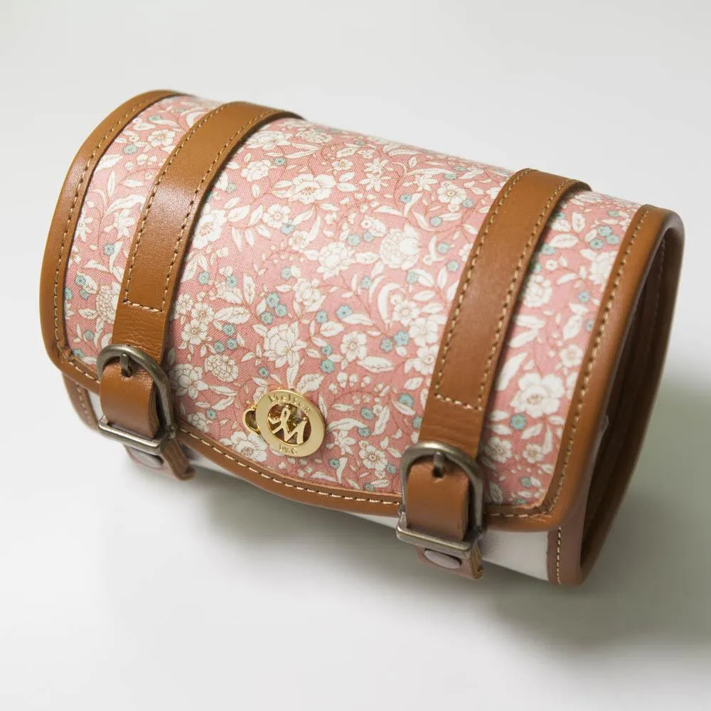Pink Melten Leather Floral Camera Case and Wrist/ Shoulder Strap - Harper