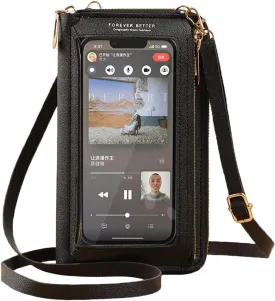 PORT&LOTUS Small Crossbody Handbags for Women Cell Phone Purse Wallet Ladies Women's Clutch PU Leather Shoulder Bags