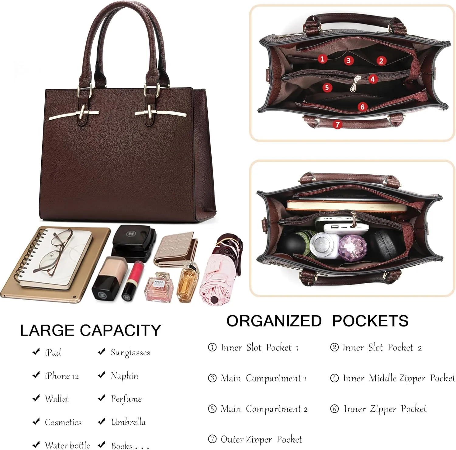 Purses for Women Crossbody Handbags Bags for Womens Shoulder Purse PU Leather Satchel Tote Bag Top Handle