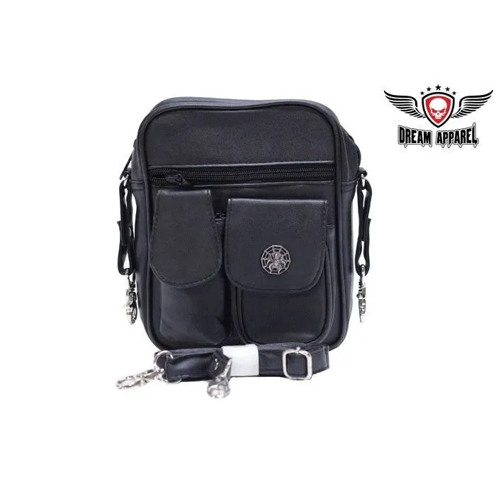 PVC Traveling Bag with Spider and Web Purse Pouch