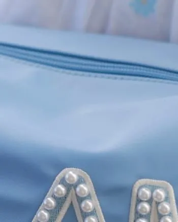 "Glam" Zip Pouch | Sky