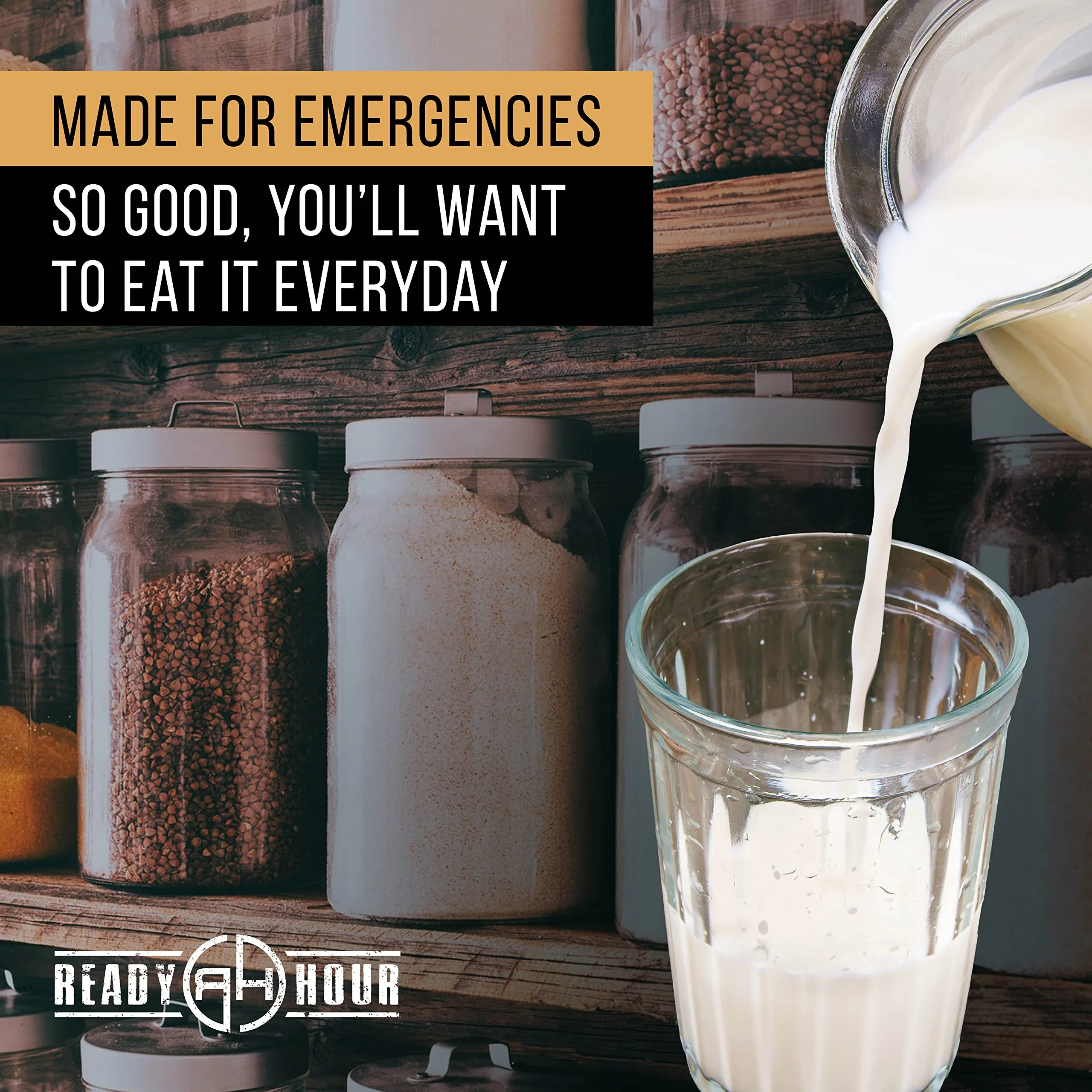 Ready Hour Bulk Powdered Real Whey Milk Pail - 144 Servings
