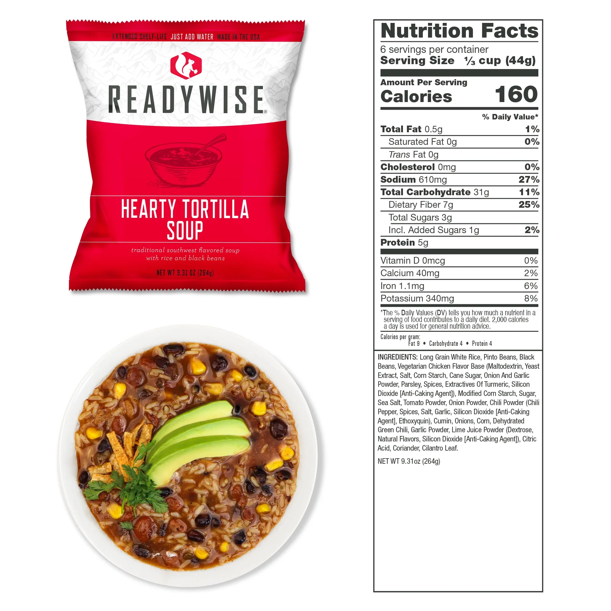 ReadyWise - 1080 Serving Package - 186 lbs - Includes: 6 - 120 Serving Entrée Buckets and 3 - 120 Serving Breakfast Buckets