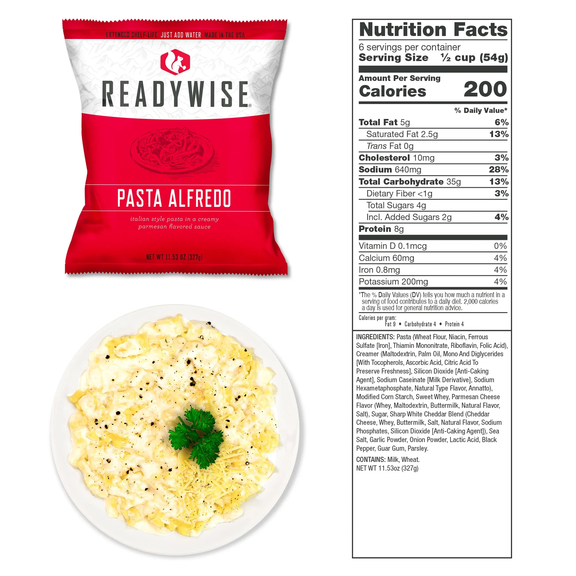 ReadyWise - 1080 Serving Package - 186 lbs - Includes: 6 - 120 Serving Entrée Buckets and 3 - 120 Serving Breakfast Buckets