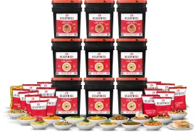 ReadyWise - 1080 Serving Package - 186 lbs - Includes: 6 - 120 Serving Entrée Buckets and 3 - 120 Serving Breakfast Buckets