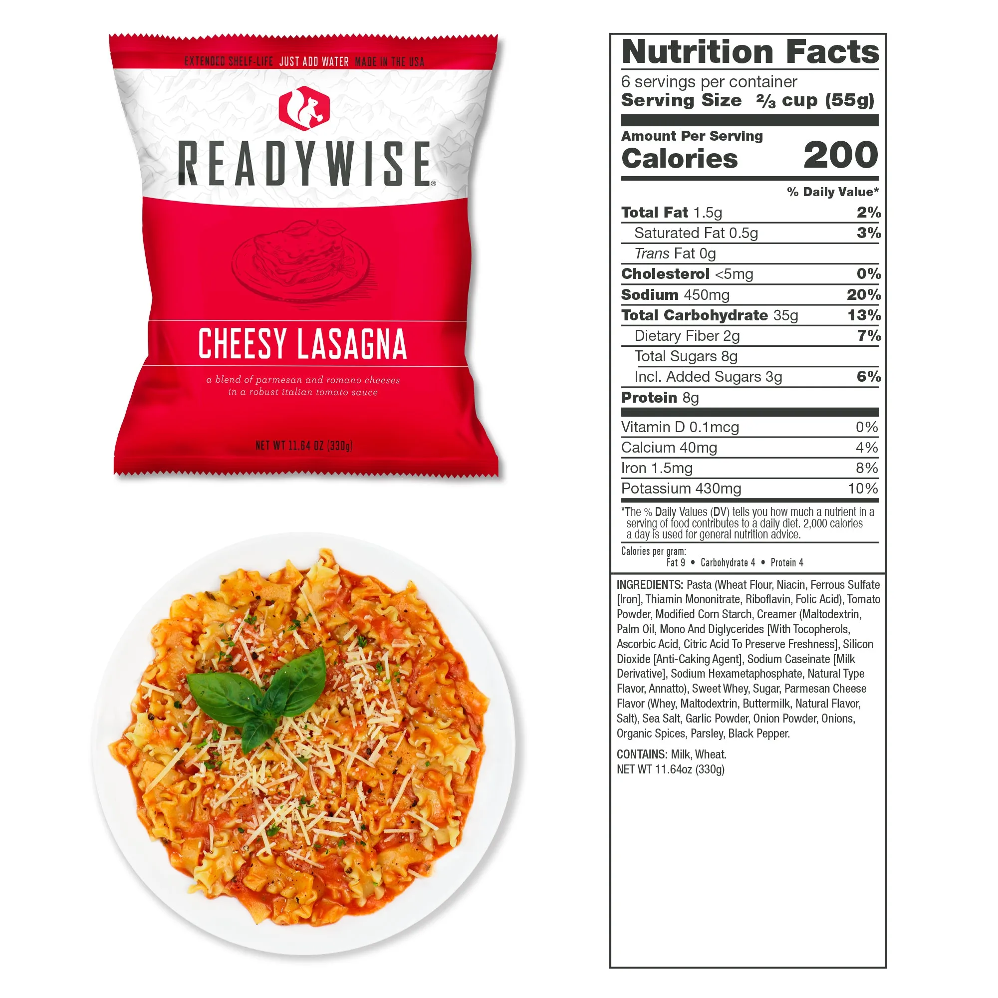 ReadyWise - 1080 Serving Package - 186 lbs - Includes: 6 - 120 Serving Entrée Buckets and 3 - 120 Serving Breakfast Buckets