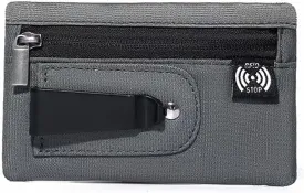 RFID Hidden Clip Stash Money Belt - Ultra Thin Anti-Theft Travel Pouch with Credit Card Slots for Women/Men, Perfect for International Travel, Daily Commute & Outdoor Activities (Dark Grey)