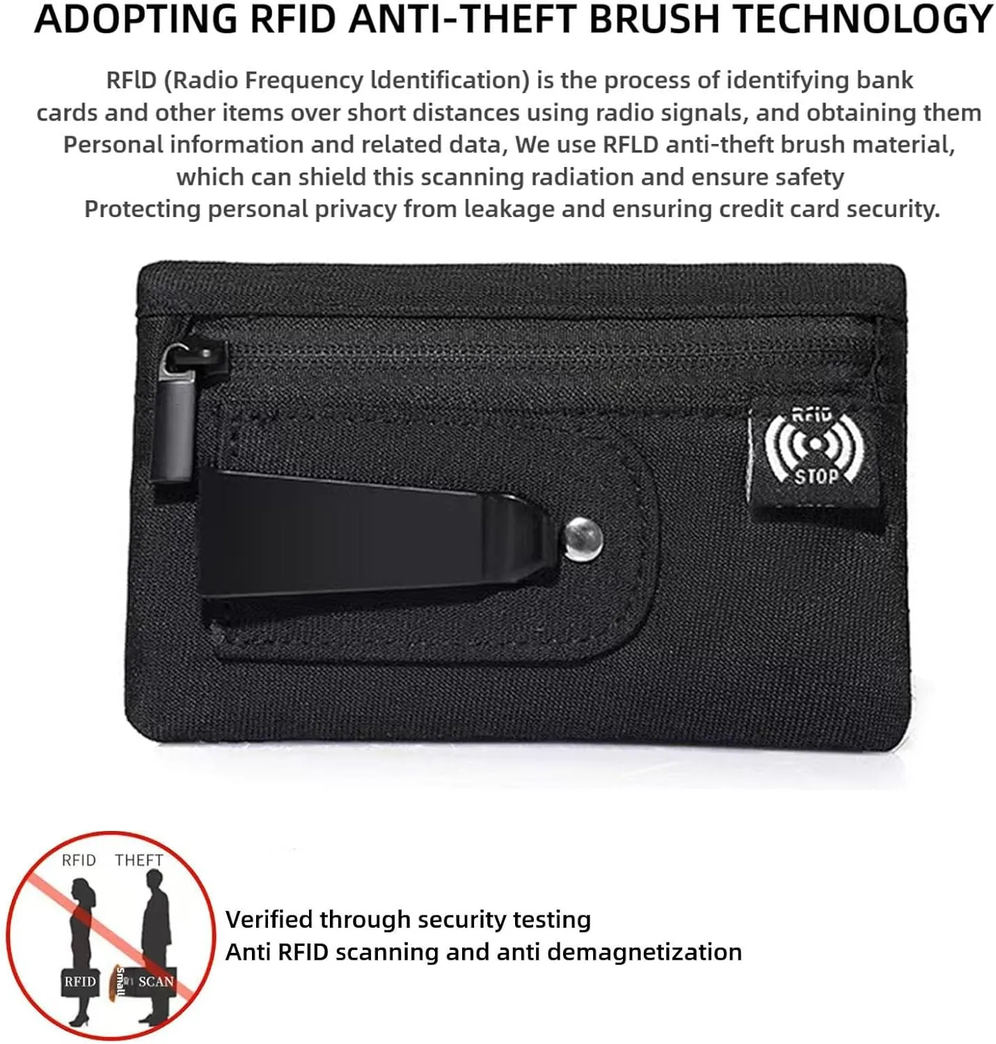 RFID Hidden Clip Stash Money Belt - Ultra Thin Anti-Theft Travel Pouch with Credit Card Slots for Women/Men, Perfect for International Travel, Daily Commute & Outdoor Activities (Green)
