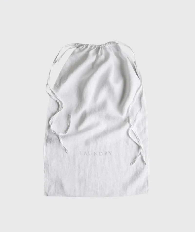 SAMPLE SALE<br>White Linen Laundry Bag