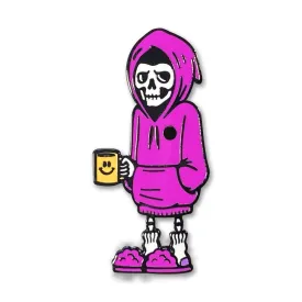 Sleepy Reaper Pin (Hot Pink)