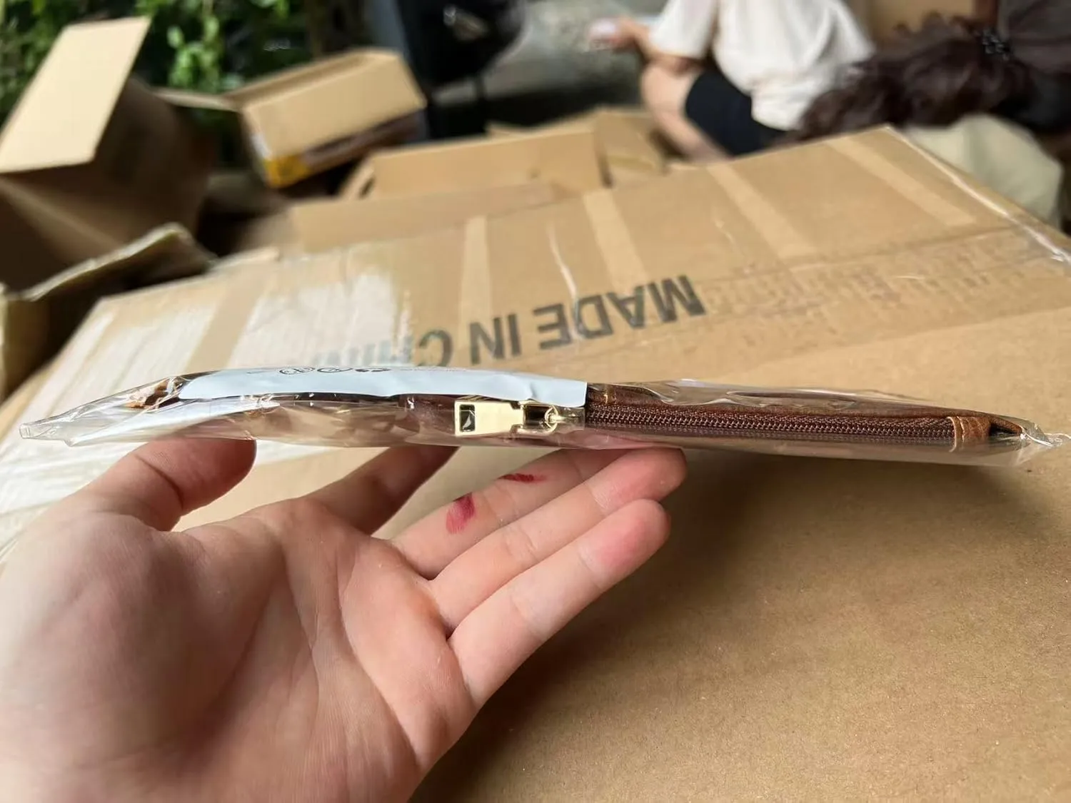 Small Wristlet Wallets for Women RFID Credit Card Holder Wallet Keychain Wristlet Wallet Credit Card Wallets for Women (Chocolate Brown)