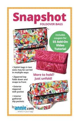 Snapshot Fold Over Bag Pattern ByAnnie