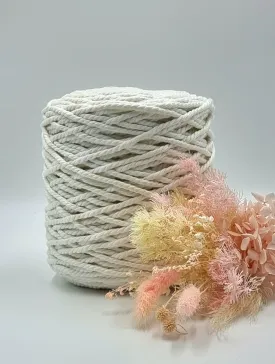 Snow White 3 Strand Macrame Cord - 3MM 3 Strand Luxe Cotton String 1KG