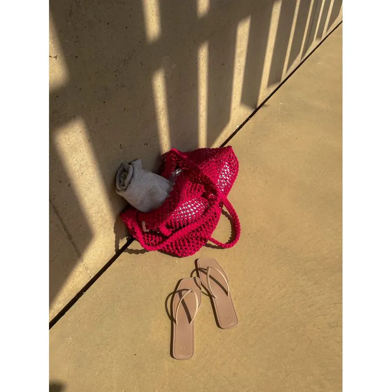 Studio Noos Mom Bag Macrame | Fuchsia