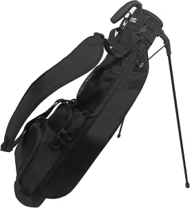 Sunday Golf Bag with 3-Point Strap & Stand  Lightweight Carry Bag with Cooler Pocket, Dual Valuables Pouches, Magnetic Tool Holder  Holds 5-6 Clubs for Par 3, Walking & Travel